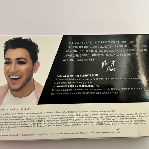 Morphe X Manny Mua Glam Palette Eyeshadow Highlighter Palette New in Box - Picture 2 of 4